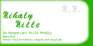 mihaly mille business card