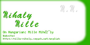 mihaly mille business card